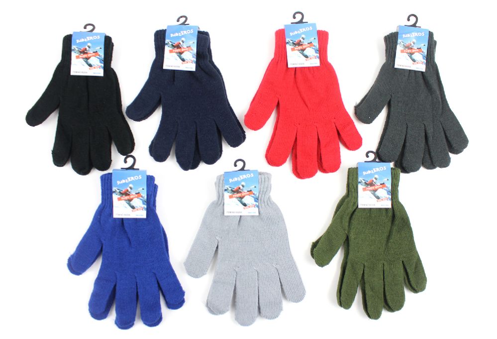 60 Pairs Adult Magic Gloves Assorted Colors Knitted Stretch Gloves at