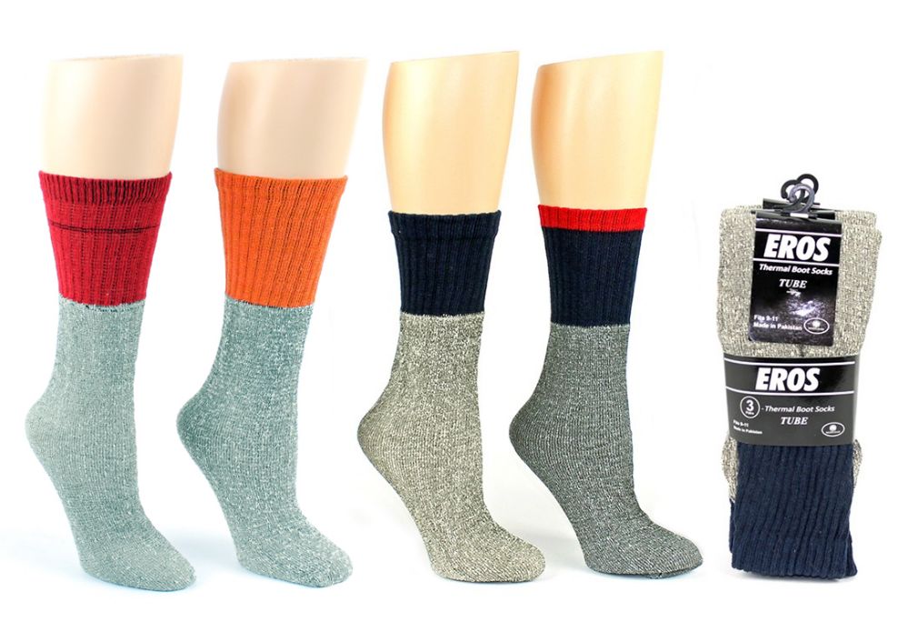 60 Pairs Women's Thermal Tube Boot Socks - Size 9-11 - Womens Thermal Socks