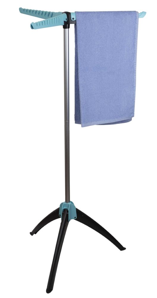 6 Pieces of Home Basics Collapsible Tripod Clothes Drying Rack, Blue
