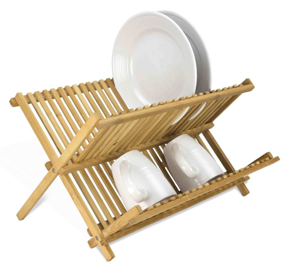 12 Pieces of Home Basics Bamboo Foldable Dish Drainer