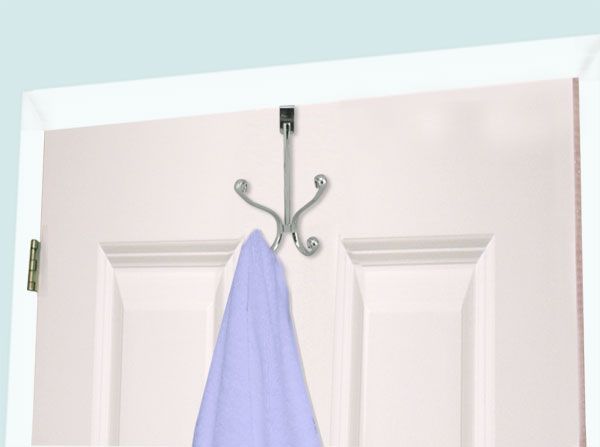12 Pieces of Home Basics Over The Door Double Hanging Hook, Chrome