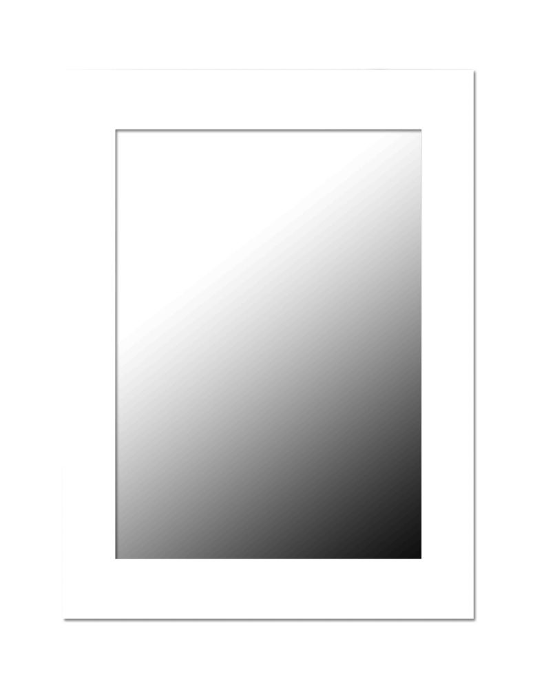 6 Pieces of Home Basics Contemporary Rectangle Wall Mirror, White
