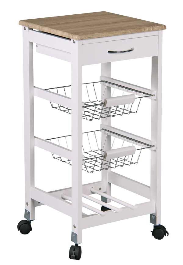 Home Basics Kitchen Trolley With Drawer And Baskets