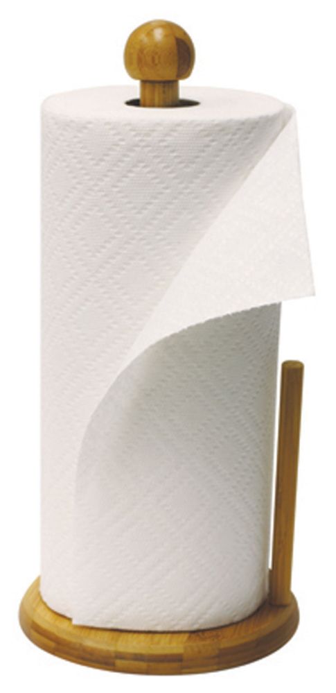 12 Pieces of Home Basics  Easy Tear Bamboo Paper Towel Holder, Natural