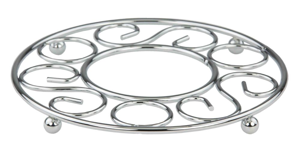 6 pieces of Home Basics Scroll Collection Chrome Plated Steel Trivet