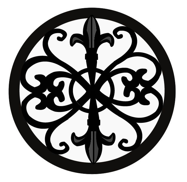 6 Pieces of Home Basics Cast Iron Fleur De Lis Trivet, Black
