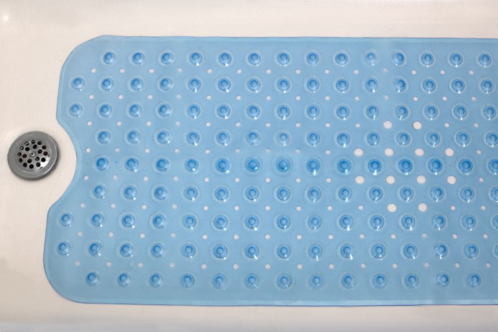 12 Pieces Home Basics Extra Long Contour U Shape Front Plastic Bath Mat