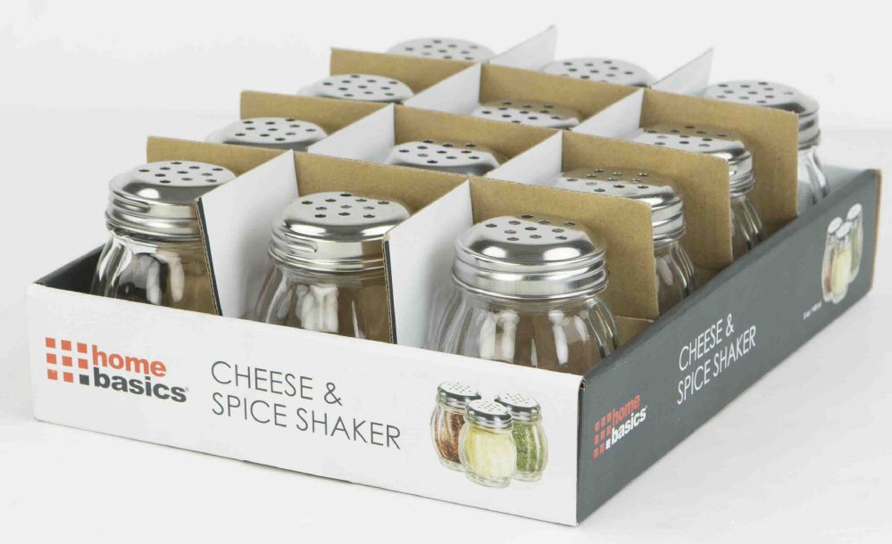 Home Basics Bulb Shape 5 oz Cheese and Spice Shaker, Clear, FOOD PREP