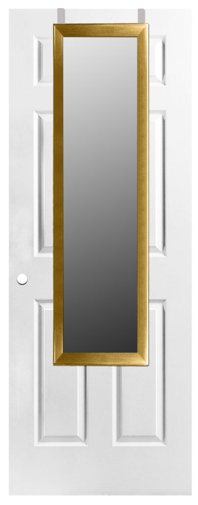 6 Pieces Home Basics Over The Door Mirror, Gold - Home Decor - at - alltimetrading.com