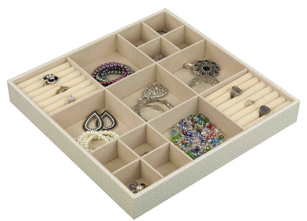6 Wholesale Home Basics 15-Compartment Jewelry Organizer