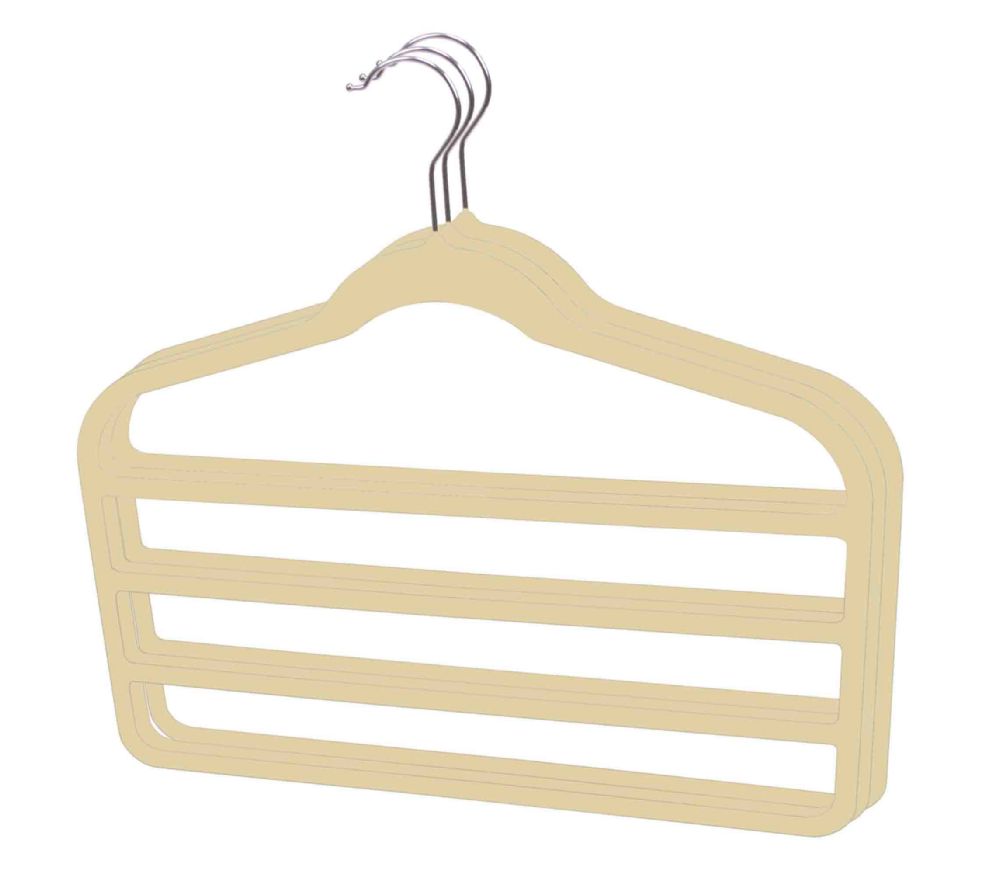 Amazon.com: Velvet Hangers Pants Hangers Space Saving Hangers for Pants  Non-Slip Multiple Closet Hanger Organizer for Trousers Tie Scarf Grey Pack  of 4 : Home & Kitchen