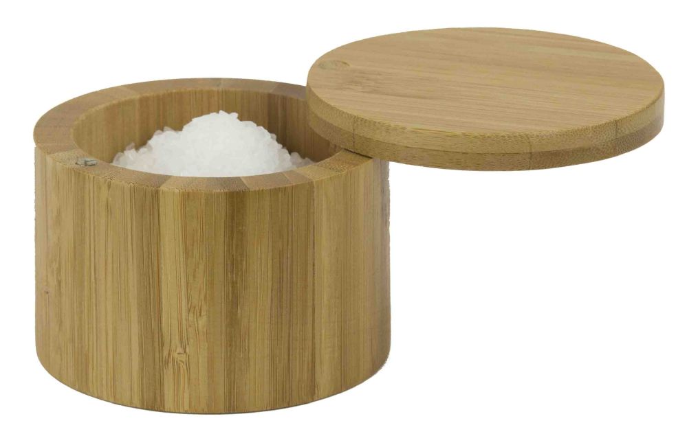 12 Wholesale Home Basics Bamboo Salt Box