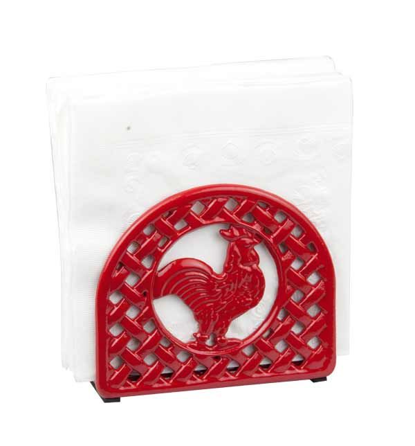 Red rooster discount paper towel holder