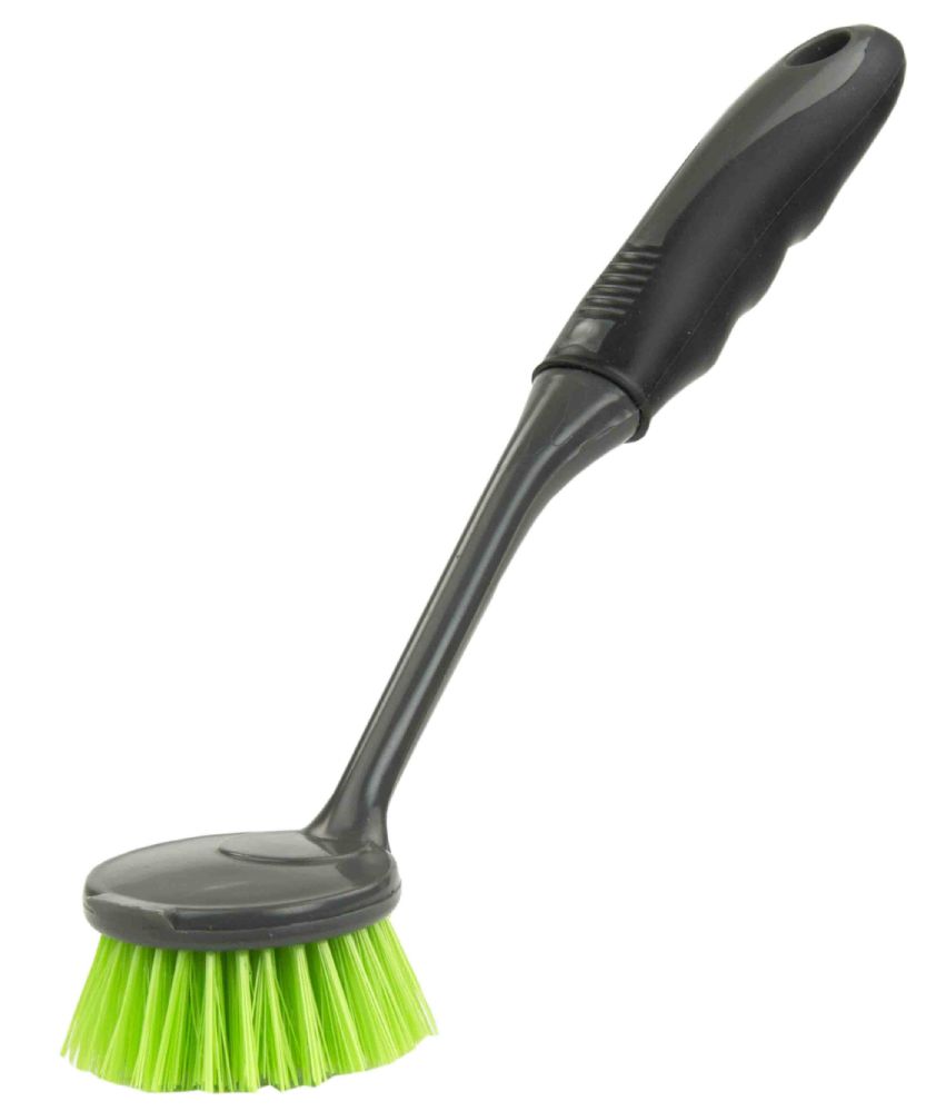 12 Pieces Home Basics Brilliant Dish Brush, Grey/lime - Cleaning