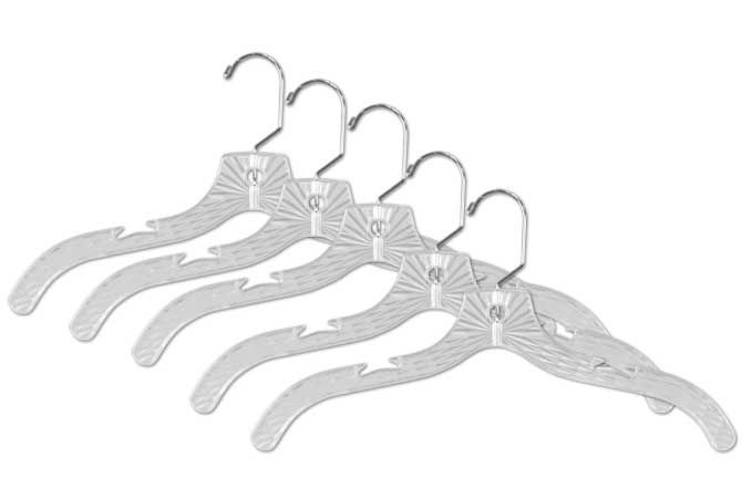 White Plastic Hangers - Pack of 24