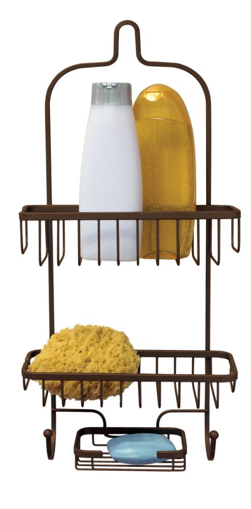 6 Wholesale Home Basics Heavyweight Shower Caddy, Bronze - at