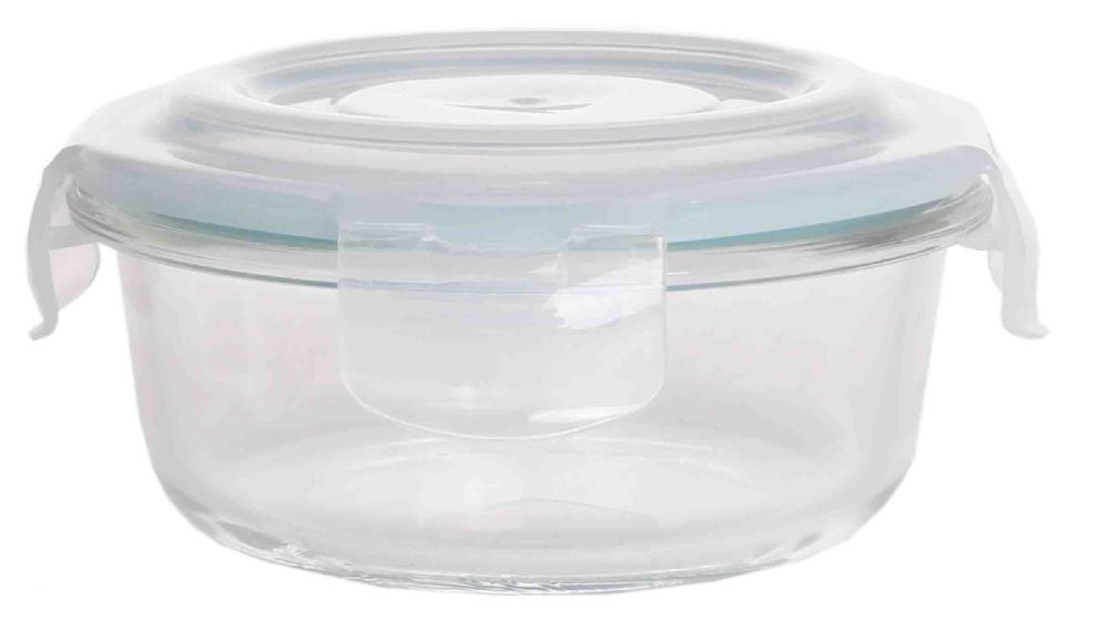 12 Wholesale Home Basics 13 Oz. Round Borosilicate Glass Food Storage Container