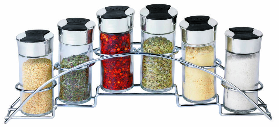 6 Jars Spice Rack set