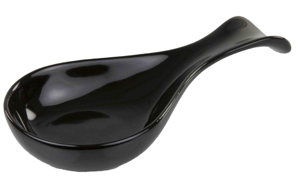 12 Wholesale Home Basics Ceramic Spoon Rest, Black