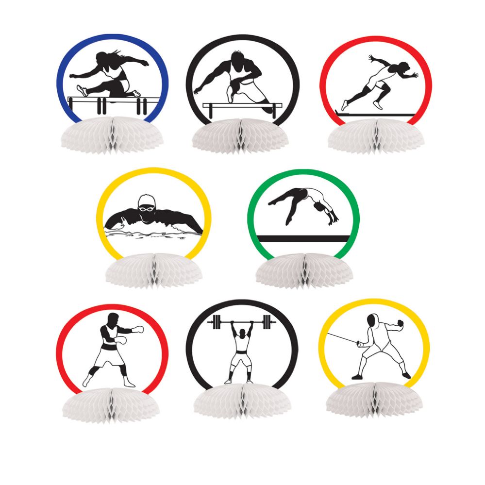 12 Wholesale Summer Sports Mini Centerpieces Different Design Front & Back