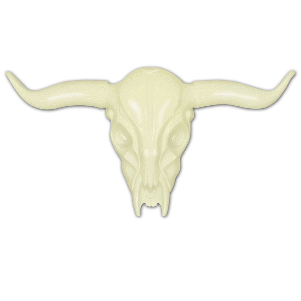 24 Wholesale Plastic Longhorn Skull White W/ivory Print