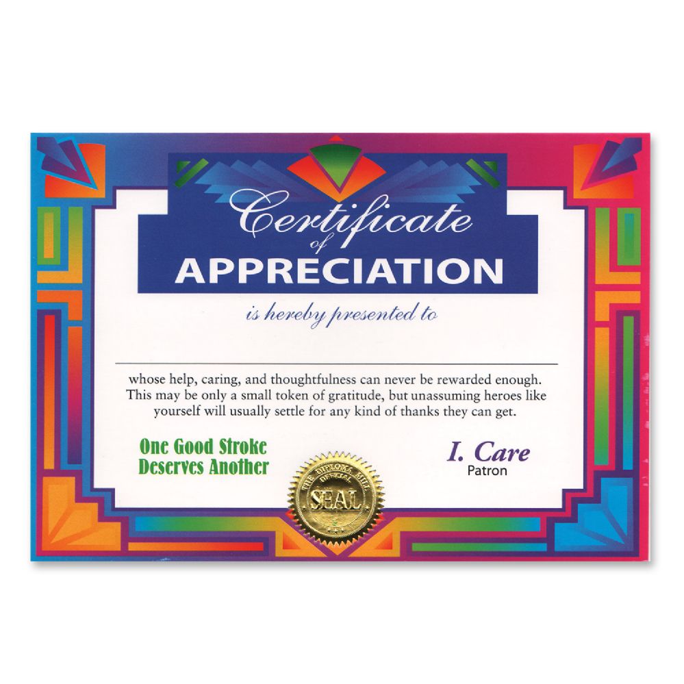 6 Wholesale Certificate Of Appreciation at