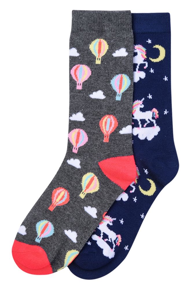 120 Bulk Girls Printed Crew Socks Size 68 at