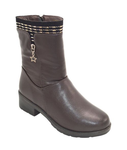 12 Wholesale Women Comfortable Ankle Boots Color Brown Size 6-11