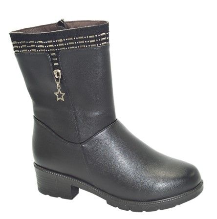 12 Pieces Women Comfortable Ankle Boots Color Black Size 6-11 - Women's Boots