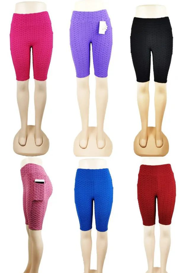48 Pieces of Women Legging Shorts Assorted Colors Size Assorted