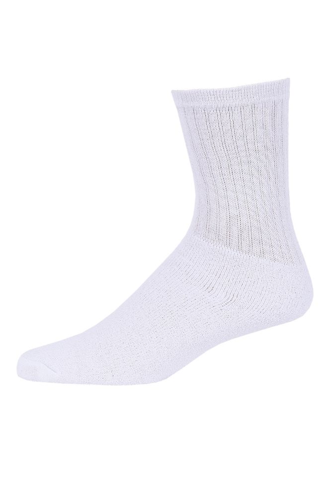 120 Pairs of Women's Sport Crew Sock In White Size 9-11