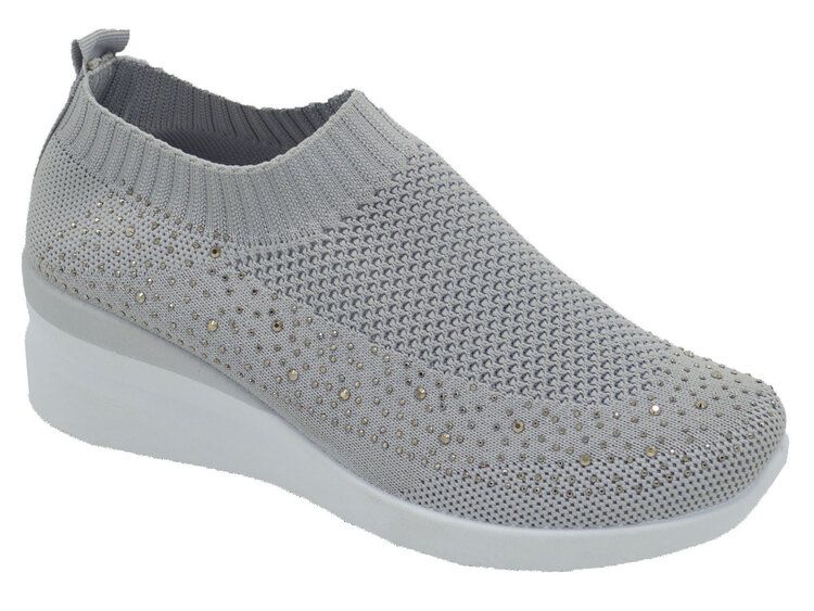 12 Pieces Women Sneakers Grey Size 6 - 10 Assorted - Women's Sneakers