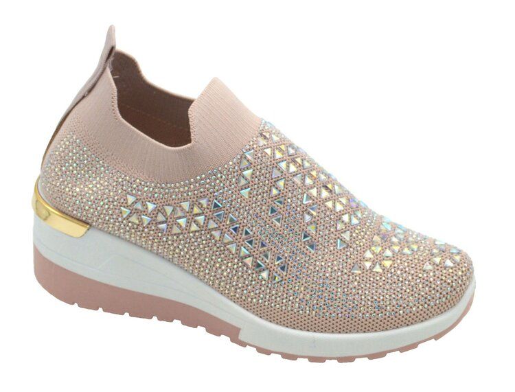 12 Wholesale Women Sneakers Pink Size 6 - 10 Assorted