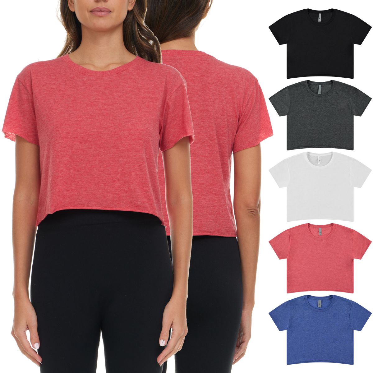 Womens Assorted Color Cotton Crop Tops Size Small