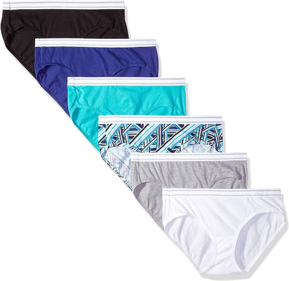72 Pieces of Womens Cotton HI-Cut Underwear Assorted Sizes And Colors Bulk Buy