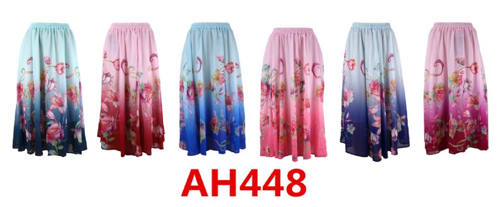 48 pieces of Womens Long Skirt Tutu Swing Skirts Pleated High Elastic Waist Size S / M