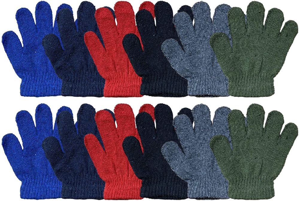 12 Pairs of Yacht & Smith Kids Winter Gloves & Mittens In Bulk, Kids Age 3-8