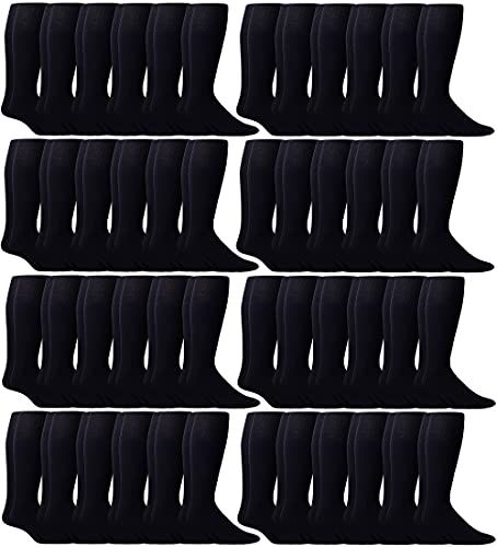 60 Pairs of Yacht & Smith Men's Navy Cotton Terry Athletic Tube Socks, Size 10-13