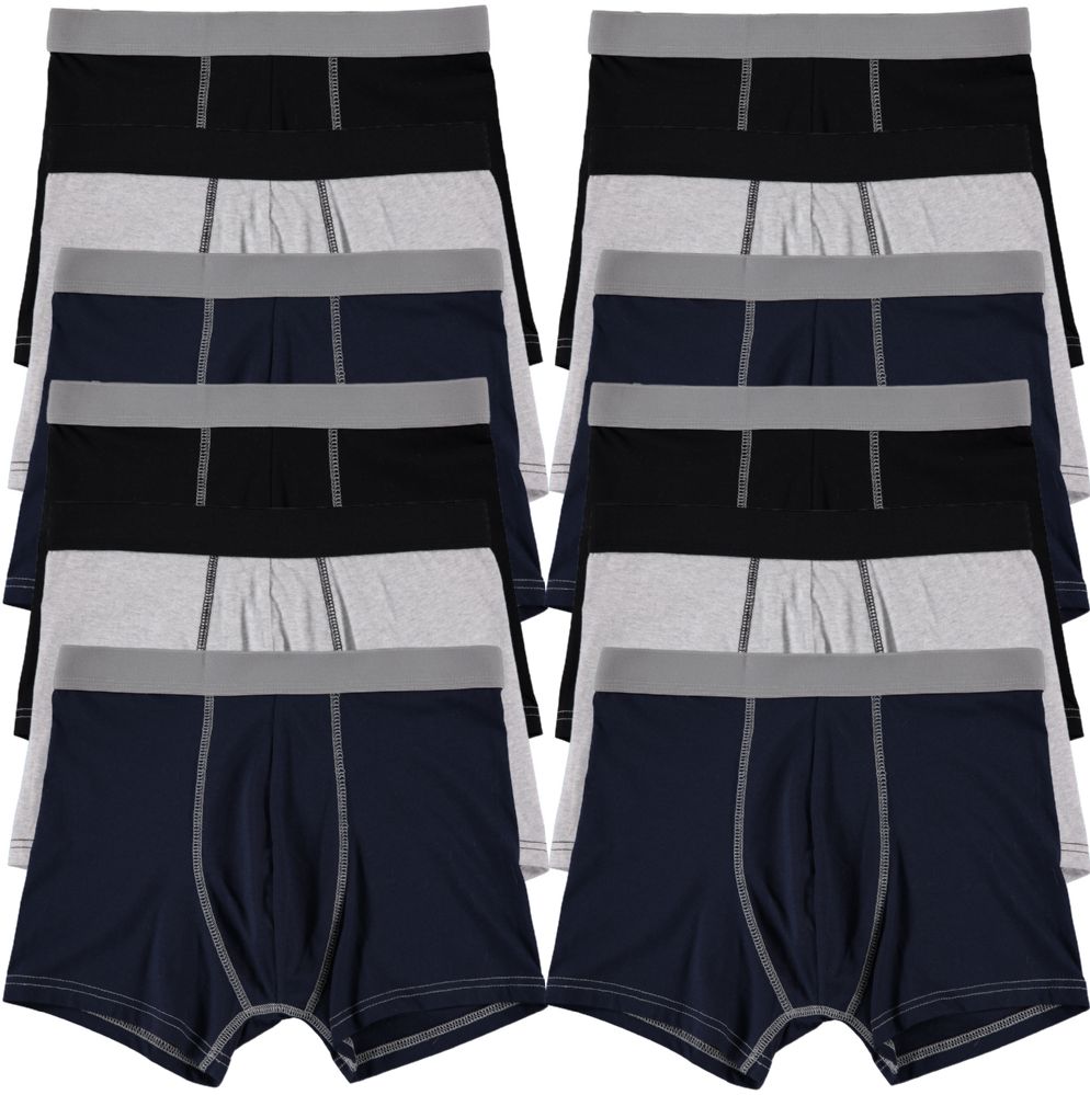 Pieces Yacht Smith Mens 100% Cotton Boxer Brief Assorted Colors Size - Mens Underwear - at - alltimetrading.com