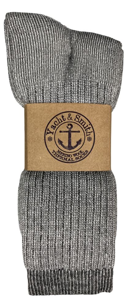 120 Wholesale Yacht & Smith Mens Terry Lined Merino Wool Thermal Boot Socks Bulk Buy