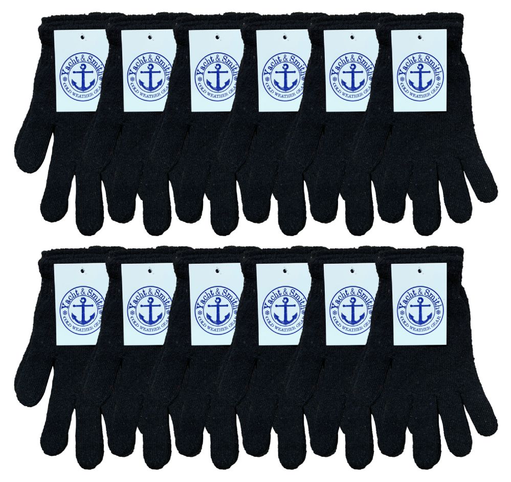 240 Wholesale Yacht & Smith Unisex Black Magic Gloves Bulk Buy