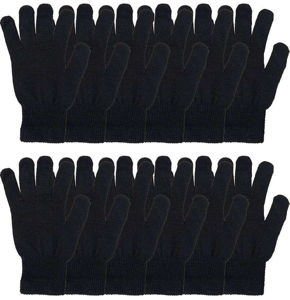 60 Wholesale Yacht & Smith Unisex Black Magic Gloves Bulk Pack