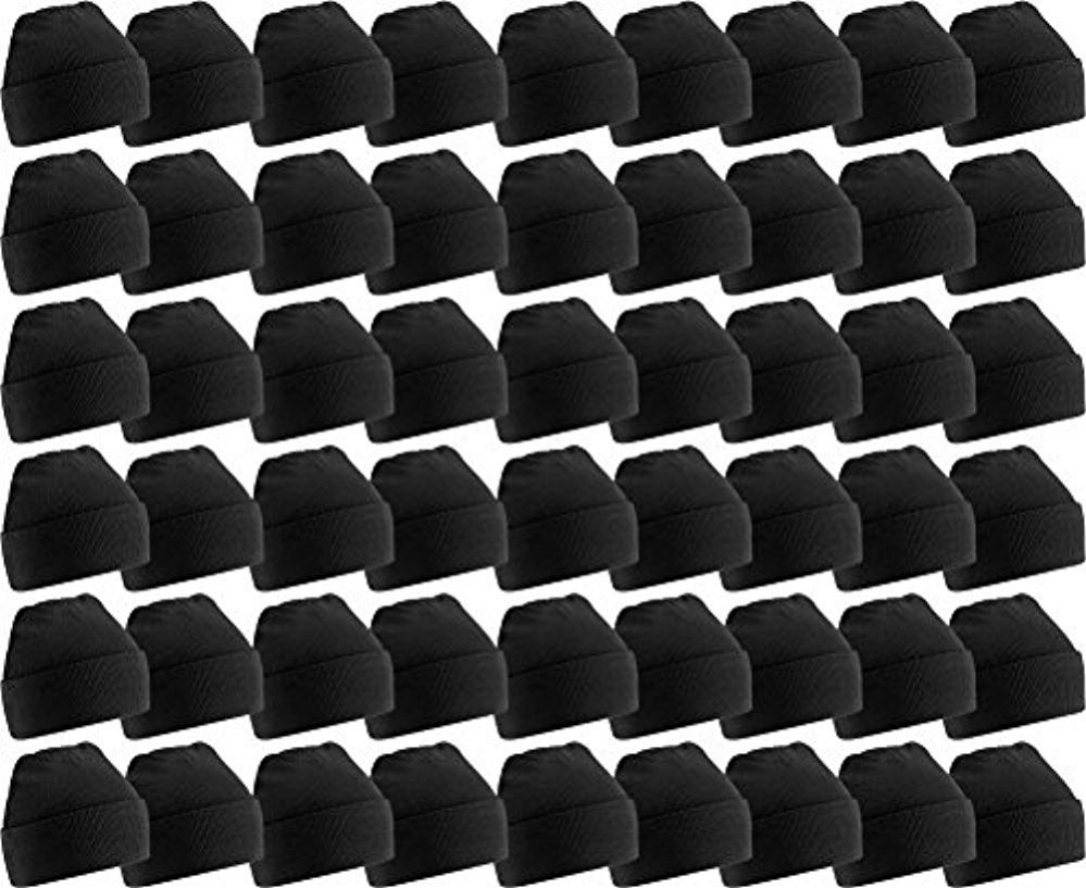 180 of Yacht & Smith Unisex Winter Warm Beanie Hats In Solid Black