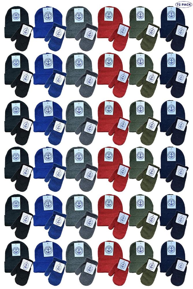 36 of Yacht & Smith Kids 2 Piece Hat And Mittens Set In Assorted Colors
