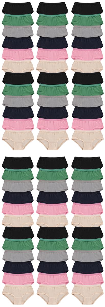 24 Pieces of Yacht & Smith Womens Cotton Blend Underwear In Assorted Colors Size 6xlarge