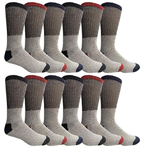 12 Pairs of Yacht & Smith Women's Cotton Assorted Thermal Socks Size 9-11