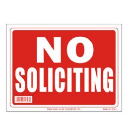 120 Pieces Sign 9in X 12in No Soliciting - Signs & Flags