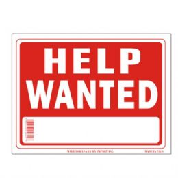 96 Pieces Sign 9in X 12in Help Wanted - Signs & Flags