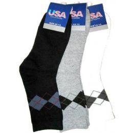 144 Pairs Ladies Argyle Socks - Womens Ankle Sock
