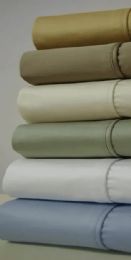 Wholesale 1000 Thread Count Combed Cotton Solid Sheet Set In Size Queen Color Ivory